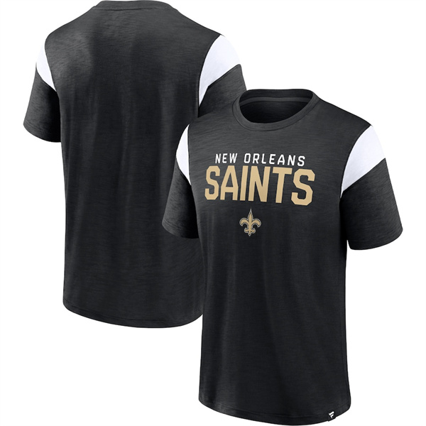 Men's New Orleans Saints Black/White Home Stretch Team T-Shirt